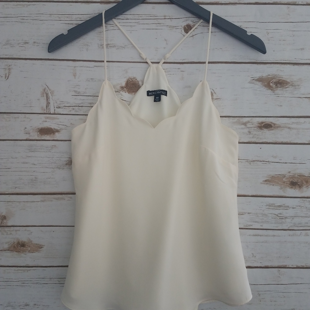J Crew Mercantile Scalloped camisole, Women's 00
